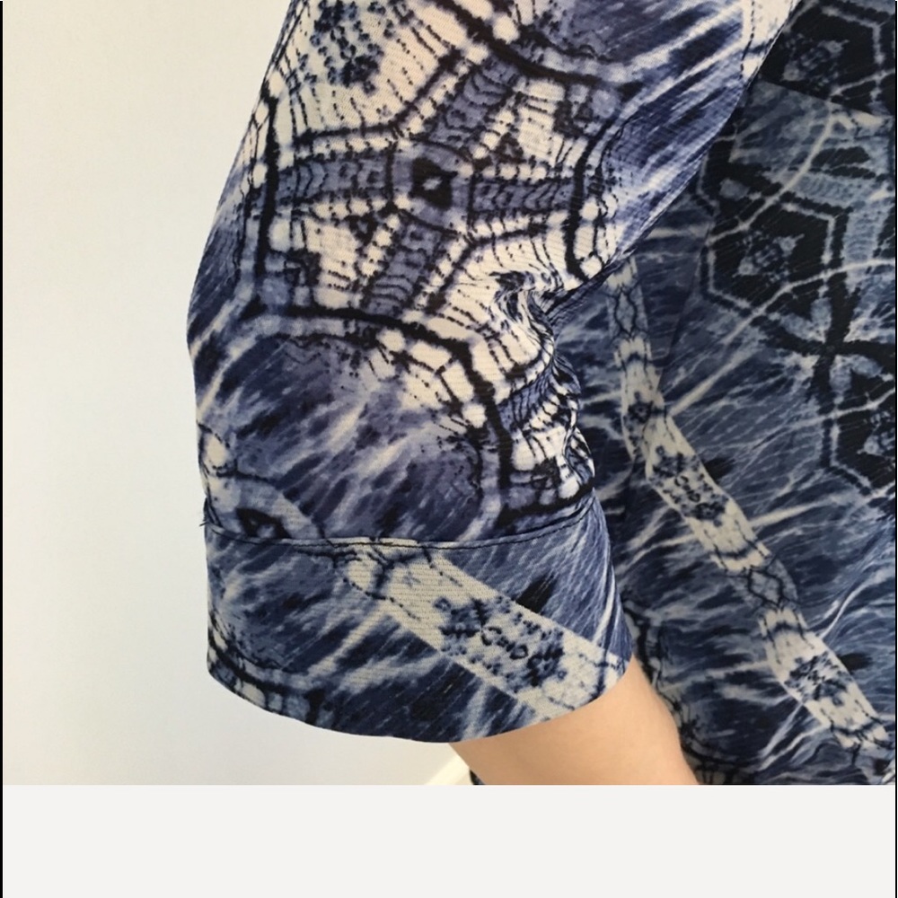 Style and co button down shirt python dye prints tunic - Picture 3 of 8